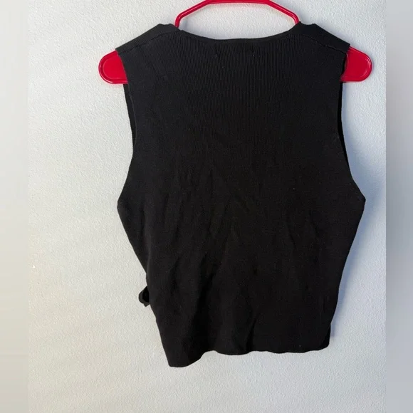 Casual Corner Black Wrap Tank Top - Picture 3 of 3